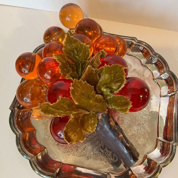 Stunning large size MCM amber lucite grape cluster must see - Picture 3 of 5